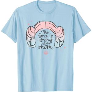 imageStar Wars Mothers Day Force Is Strong With This Mom Leia TShirtBaby Blue