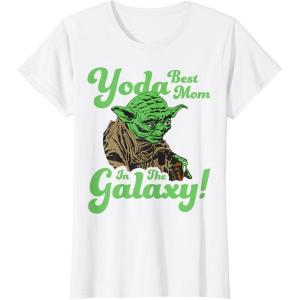 imageStar Wars Mothers Day Yoda Best Mom In The Galaxy TShirtWhite