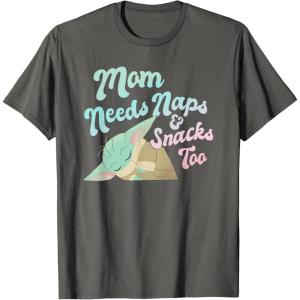 imageStar Wars The Mandalorian Mothers Day Mom Needs Naps TShirtAsphalt Grey