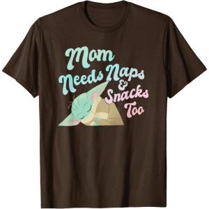 imageStar Wars The Mandalorian Mothers Day Mom Needs Naps TShirtBrown