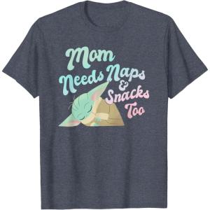 imageStar Wars The Mandalorian Mothers Day Mom Needs Naps TShirtHeather Blue