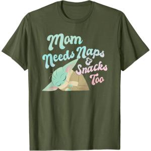 imageStar Wars The Mandalorian Mothers Day Mom Needs Naps TShirtOlive Green