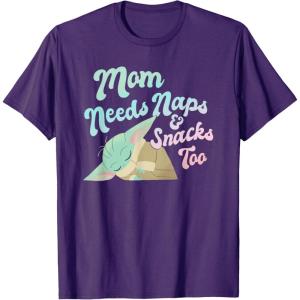 imageStar Wars The Mandalorian Mothers Day Mom Needs Naps TShirtPurple