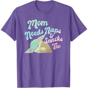 imageStar Wars The Mandalorian Mothers Day Mom Needs Naps TShirtPurple Heather