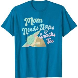 imageStar Wars The Mandalorian Mothers Day Mom Needs Naps TShirtSapphire Blue