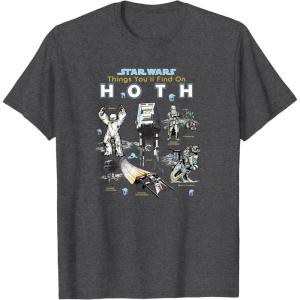 imageStar Wars Things Youll Find On Hoth TShirtDark Heather Grey