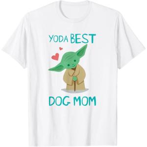imageStar Wars Yoda Best Dog Mom Yoda Chibi Portrait Family TShirtWhite