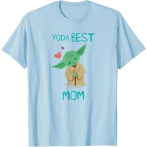 imageStar Wars Yoda Best Mom Hearts Mothers Day TShirtBaby Blue