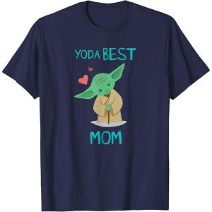 imageStar Wars Yoda Best Mom Hearts Mothers Day TShirtNavy Blue