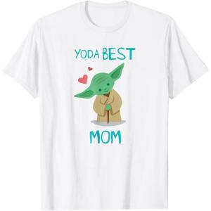 imageStar Wars Yoda Best Mom Hearts Mothers Day TShirtWhite