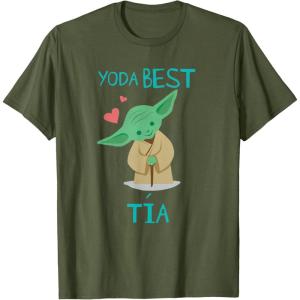 imageStar Wars Yoda Best Ta Yoda Chibi Portrait Da de la Madre TShirtOlive Green