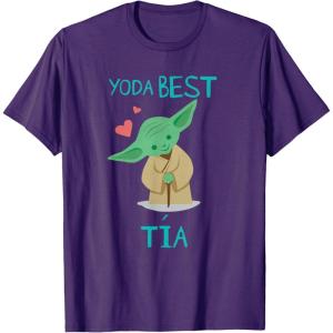 imageStar Wars Yoda Best Ta Yoda Chibi Portrait Da de la Madre TShirtPurple
