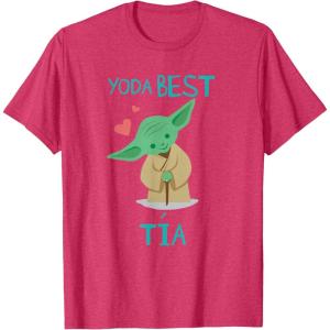 imageStar Wars Yoda Best Ta Yoda Chibi Portrait Da de la Madre TShirtRed Heather
