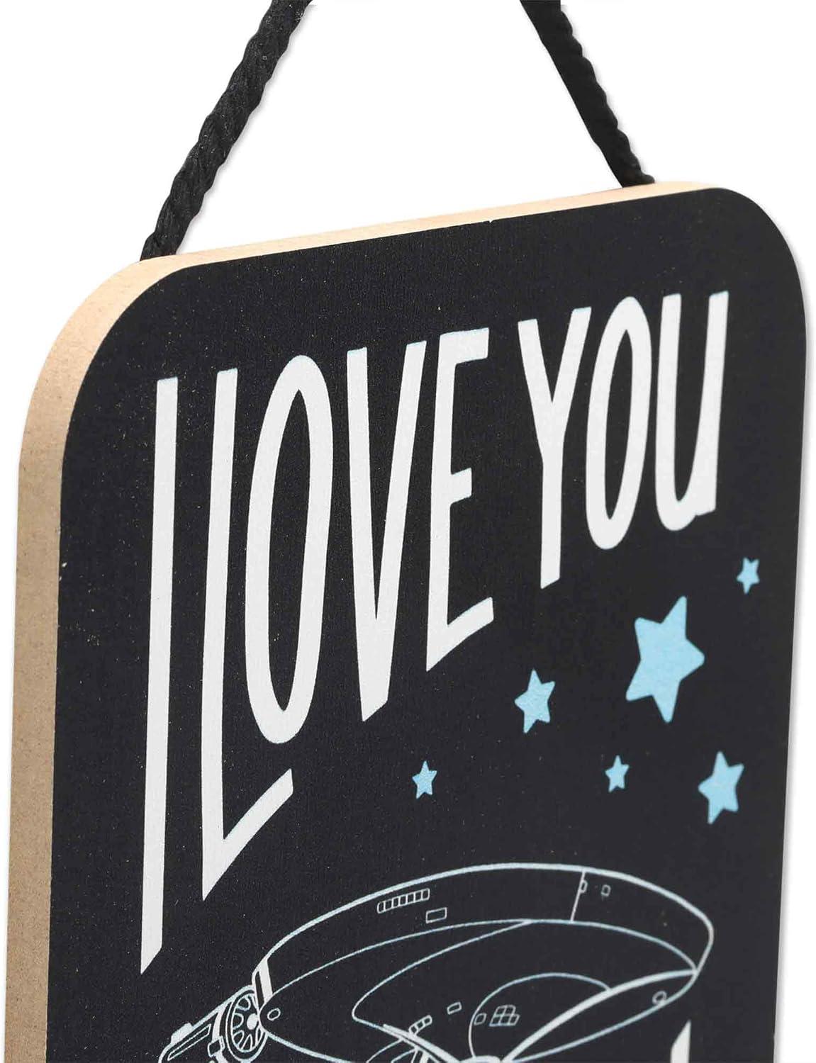 imageStar Trek I Love You to the Final Frontier Hanging Wood Wall Decor  Vintage Star Trek Sign  Great Gift IdeaBlue