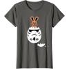 imageStar Wars Chocolate Bunny and Stormtrooper Easter Egg Funny TShirtAsphalt Grey