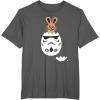 imageStar Wars Chocolate Bunny and Stormtrooper Easter Egg Funny TShirtAsphalt Grey
