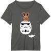 imageStar Wars Chocolate Bunny and Stormtrooper Easter Egg Funny TShirtAsphalt Grey