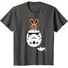 imageStar Wars Chocolate Bunny and Stormtrooper Easter Egg Funny TShirtAsphalt Grey