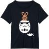 imageStar Wars Chocolate Bunny and Stormtrooper Easter Egg Funny TShirtBlack