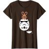 imageStar Wars Chocolate Bunny and Stormtrooper Easter Egg Funny TShirtBrown