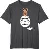 imageStar Wars Chocolate Bunny and Stormtrooper Easter Egg Funny TShirtDark Heather Grey