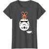 imageStar Wars Chocolate Bunny and Stormtrooper Easter Egg Funny TShirtDark Heather Grey
