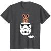 imageStar Wars Chocolate Bunny and Stormtrooper Easter Egg Funny TShirtDark Heather Grey