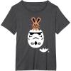 imageStar Wars Chocolate Bunny and Stormtrooper Easter Egg Funny TShirtDark Heather Grey