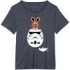 imageStar Wars Chocolate Bunny and Stormtrooper Easter Egg Funny TShirtHeather Blue