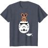 imageStar Wars Chocolate Bunny and Stormtrooper Easter Egg Funny TShirtHeather Blue