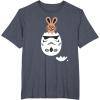 imageStar Wars Chocolate Bunny and Stormtrooper Easter Egg Funny TShirtHeather Blue