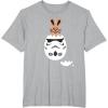 imageStar Wars Chocolate Bunny and Stormtrooper Easter Egg Funny TShirtHeather Grey