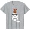imageStar Wars Chocolate Bunny and Stormtrooper Easter Egg Funny TShirtHeather Grey