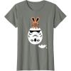 imageStar Wars Chocolate Bunny and Stormtrooper Easter Egg Funny TShirtOlive Heather
