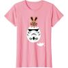 imageStar Wars Chocolate Bunny and Stormtrooper Easter Egg Funny TShirtPink