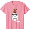 imageStar Wars Chocolate Bunny and Stormtrooper Easter Egg Funny TShirtPink