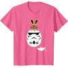 imageStar Wars Chocolate Bunny and Stormtrooper Easter Egg Funny TShirtPink Heather