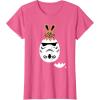 imageStar Wars Chocolate Bunny and Stormtrooper Easter Egg Funny TShirtPink Heather