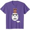 imageStar Wars Chocolate Bunny and Stormtrooper Easter Egg Funny TShirtPurple Heather