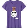 imageStar Wars Chocolate Bunny and Stormtrooper Easter Egg Funny TShirtPurple Heather