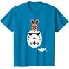 imageStar Wars Chocolate Bunny and Stormtrooper Easter Egg Funny TShirtSapphire Blue