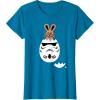 imageStar Wars Chocolate Bunny and Stormtrooper Easter Egg Funny TShirtSapphire Blue