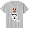 imageStar Wars Chocolate Bunny and Stormtrooper Easter Egg Funny TShirtSilver Grey