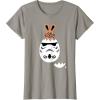 imageStar Wars Chocolate Bunny and Stormtrooper Easter Egg Funny TShirtSlate Grey