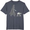 imageStar Wars Darth Vader ATAT Walker Disney TShirtHeather Blue