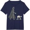imageStar Wars Darth Vader ATAT Walker Disney TShirtNavy Blue
