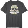imageStar Wars Easter Egg Fill Darth Vader Mask and Helmet TShirtDark Heather Grey