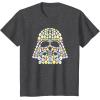 imageStar Wars Easter Egg Fill Darth Vader Mask and Helmet TShirtDark Heather Grey