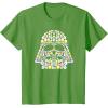 imageStar Wars Easter Egg Fill Darth Vader Mask and Helmet TShirtGrass Green