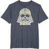 imageStar Wars Easter Egg Fill Darth Vader Mask and Helmet TShirtHeather Blue